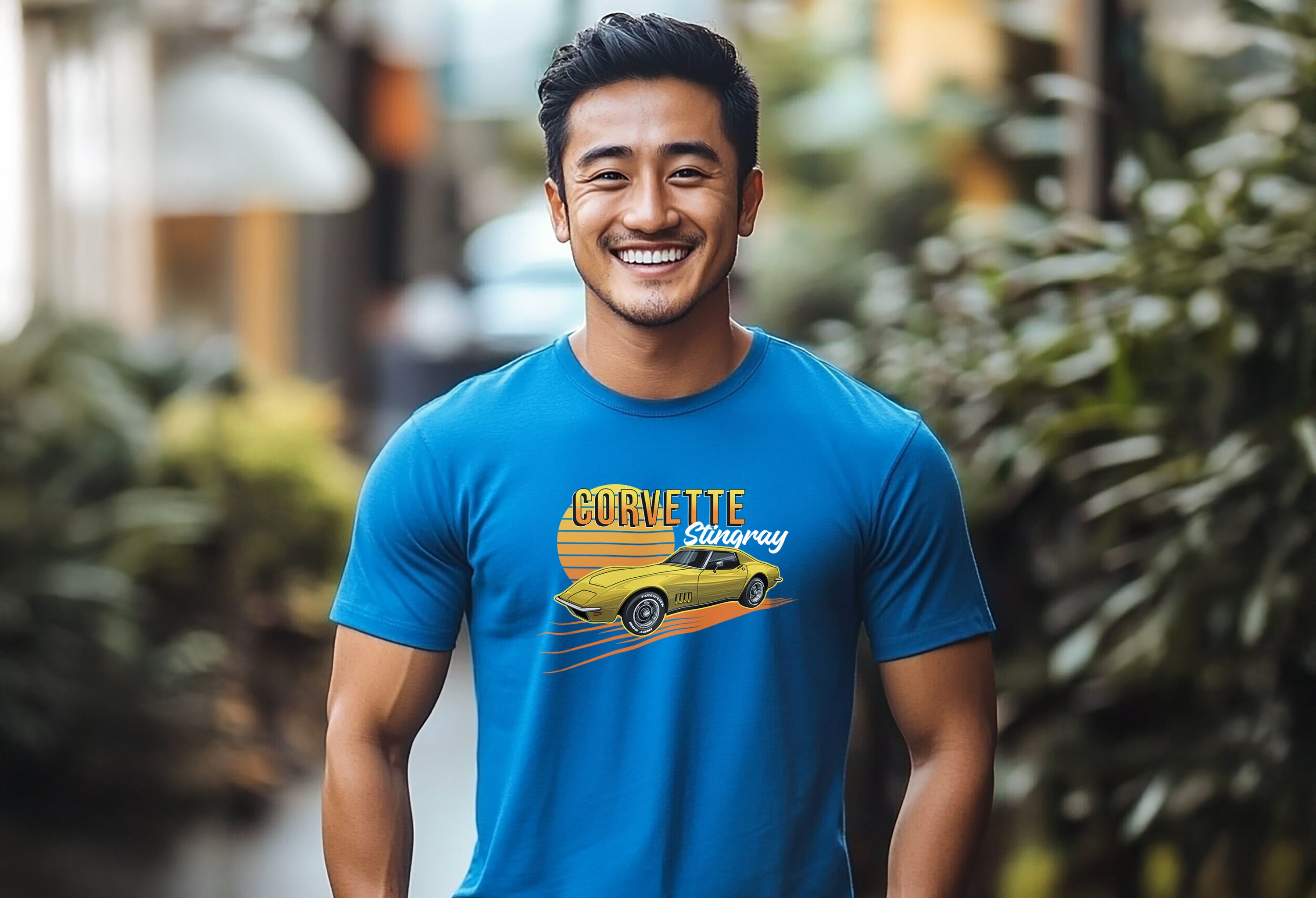 Men’s Chevrolet Corvette T-Shirt – Muscle Car Power & American Pride | Sizes S–2XL | Classic Car Enthusiast Tee