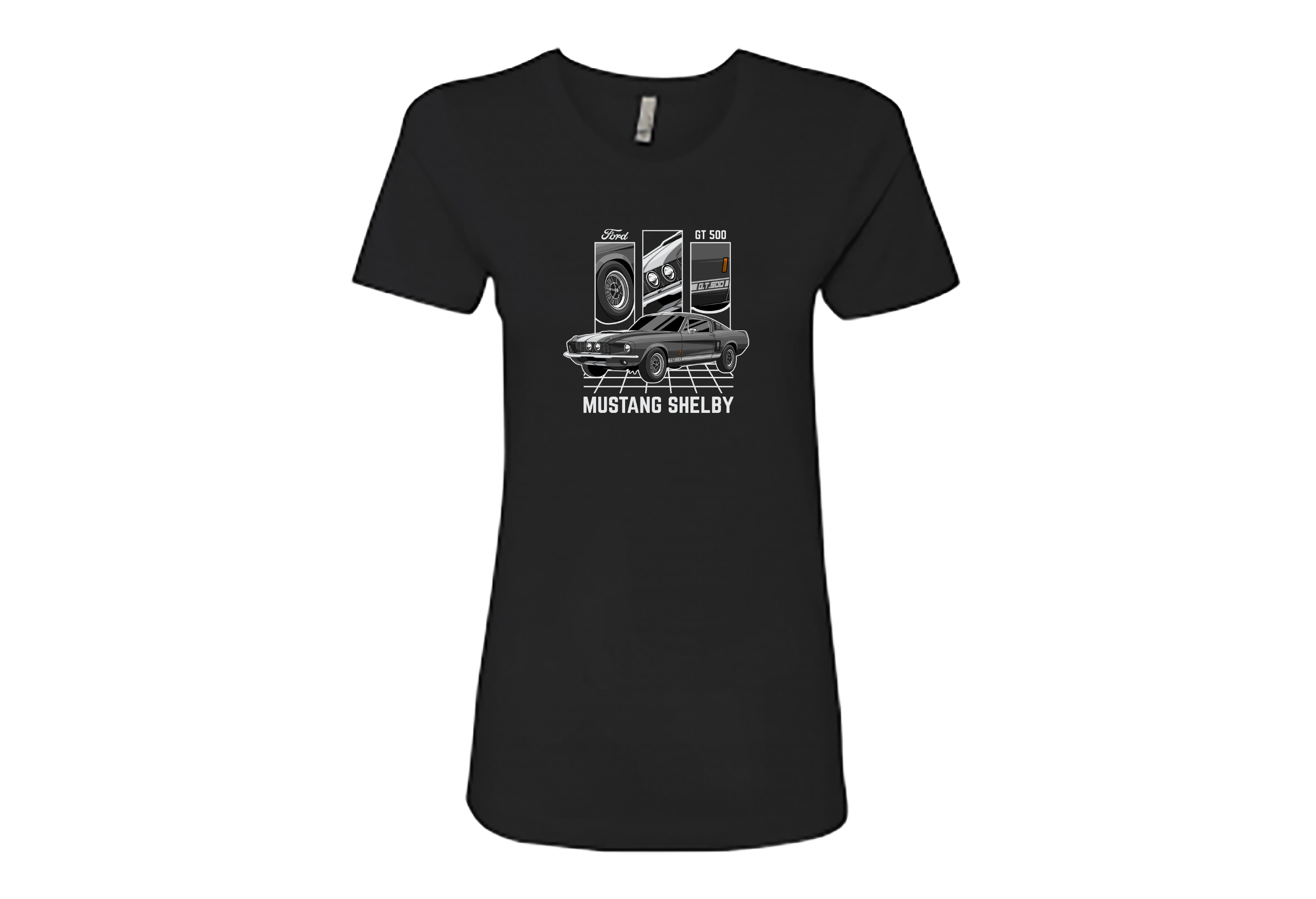 Ford Mustang Shelby GT500 Women’s T-Shirt | Classic Muscle Car Tee | Sizes S–2XL | White, Black, Red