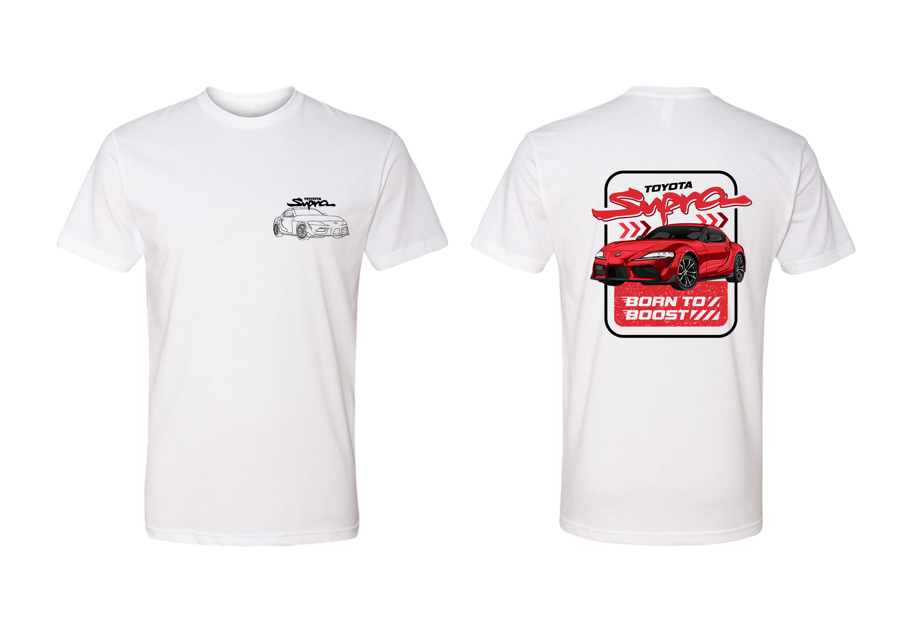 Men’s Toyota Supra Car Graphic T-Shirt – “Born to Boost” | Sizes S-3XL | Street Racing Car Tee