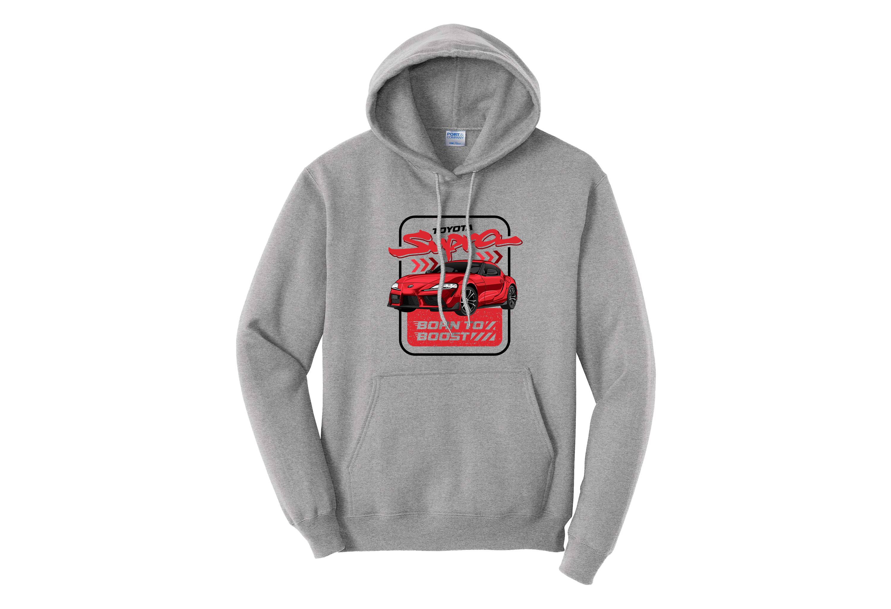 Toyota Supra Graphic Unisex Hoodie – “Born to Boost” Car Lover Pullover | Sizes S–3XL | 5 Bold Colors