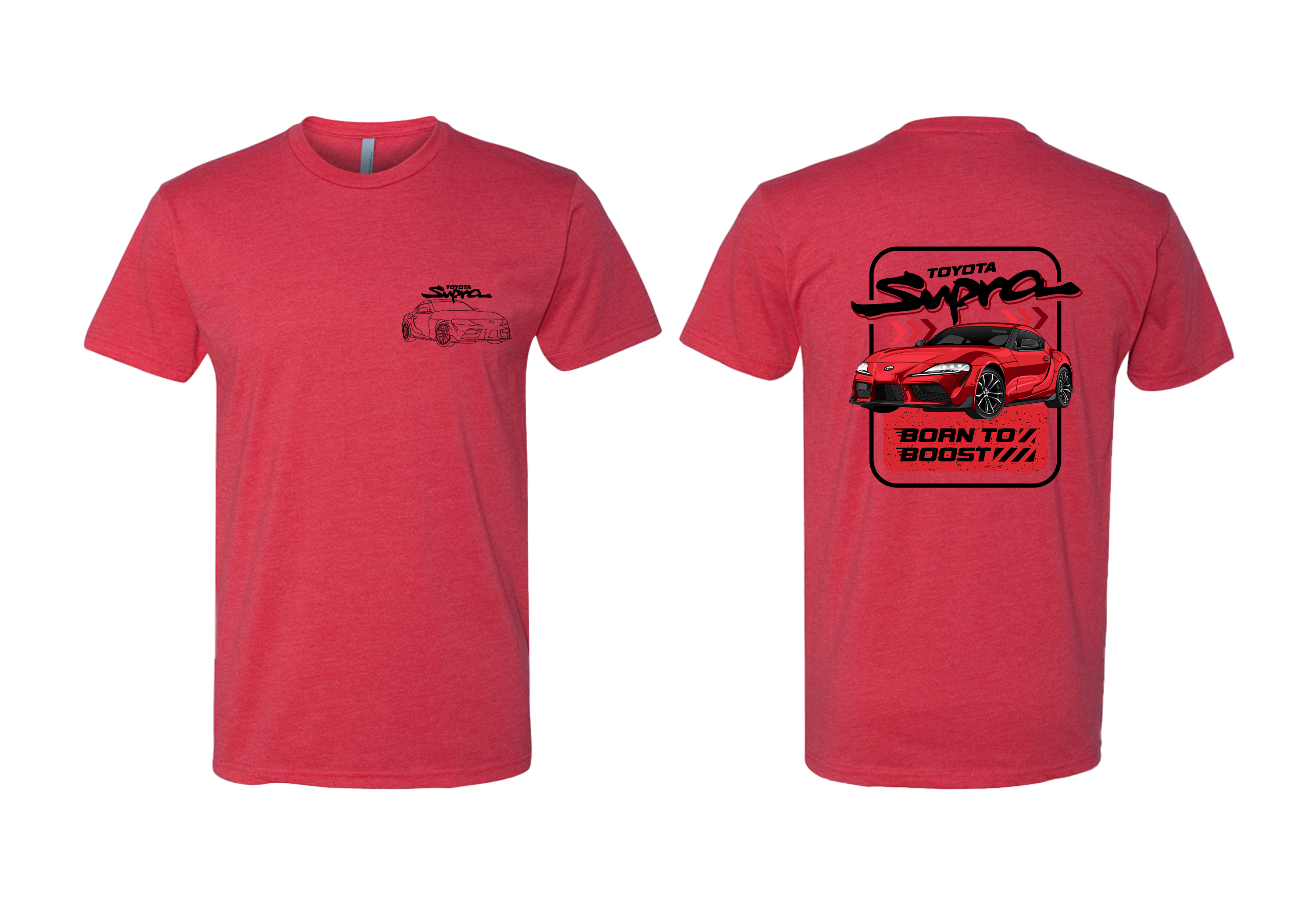 Men’s Toyota Supra Car Graphic T-Shirt – “Born to Boost” | Sizes S-3XL | Street Racing Car Tee