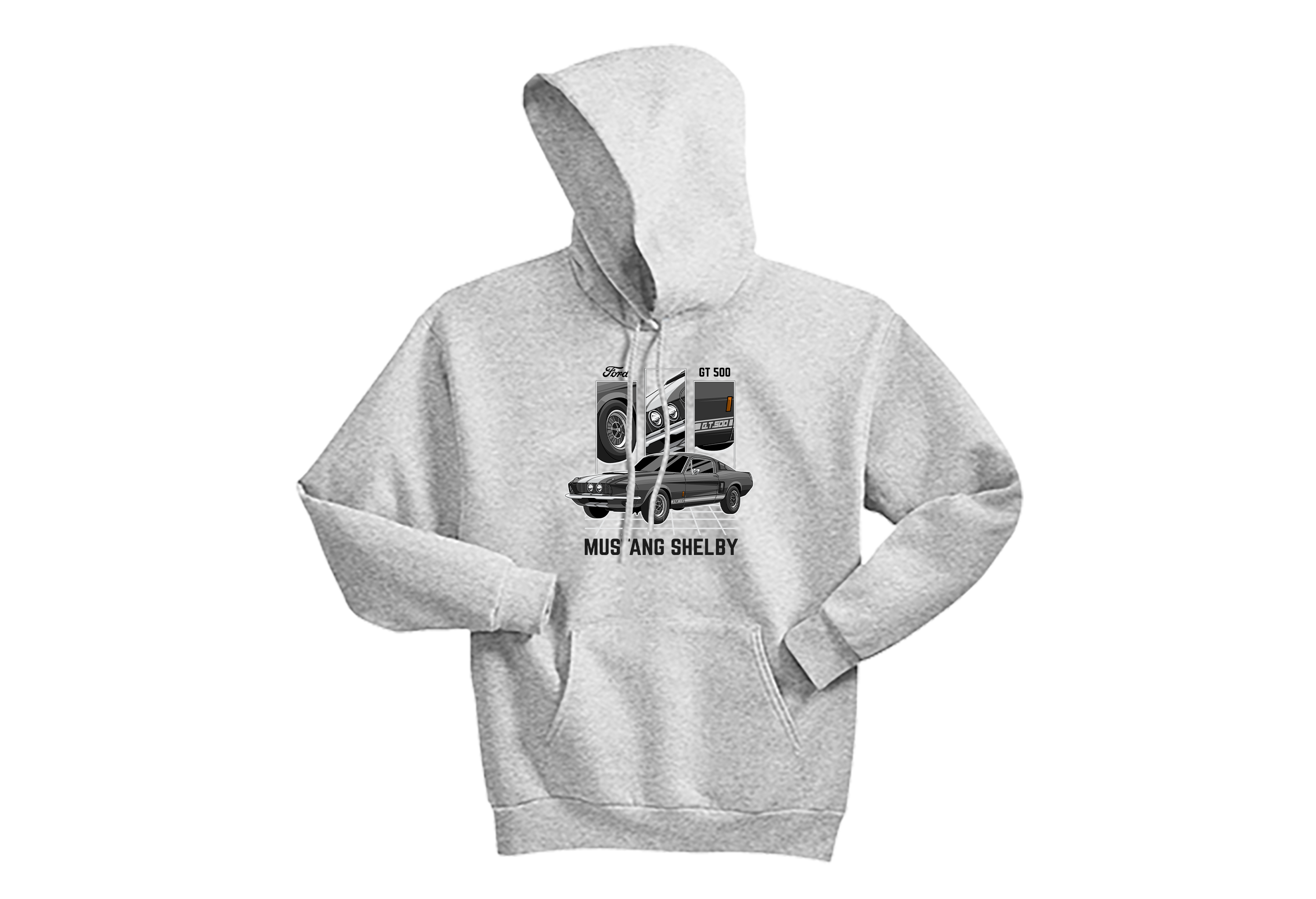 Ford Mustang Shelby GT500 Unisex Hoodie | Iconic Muscle Car Sweatshirt | Sizes S–3XL | White, Black, Royal Blue