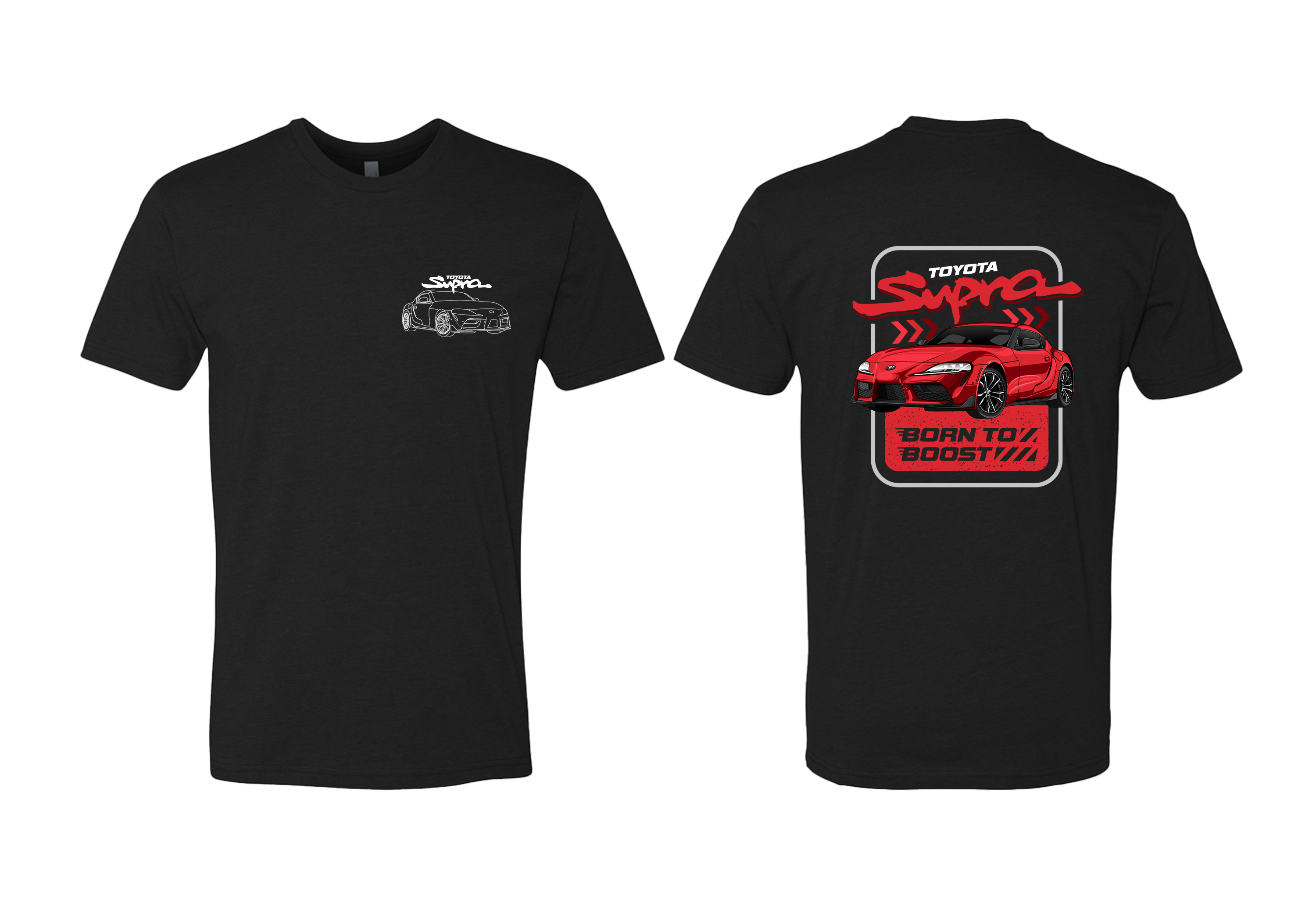 Youth Toyota Supra Graphic T-Shirt – “Born to Boost” | Sizes S–XL | Black, Royal Blue, White