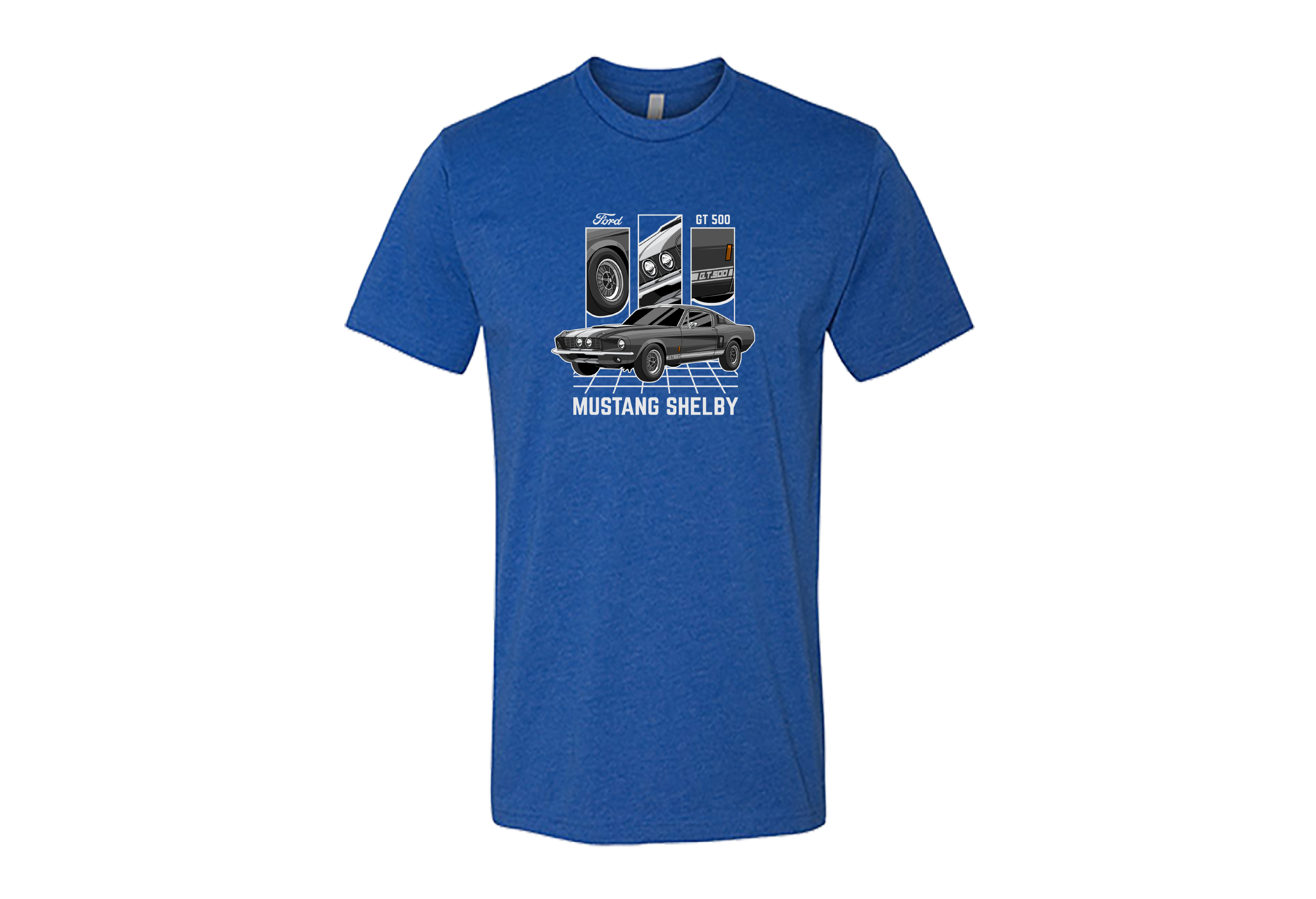 Ford Mustang Shelby GT500 Men’s T-Shirt | Classic Muscle Car Tee | Sizes S–2XL | White, Black, Royal Blue, Red