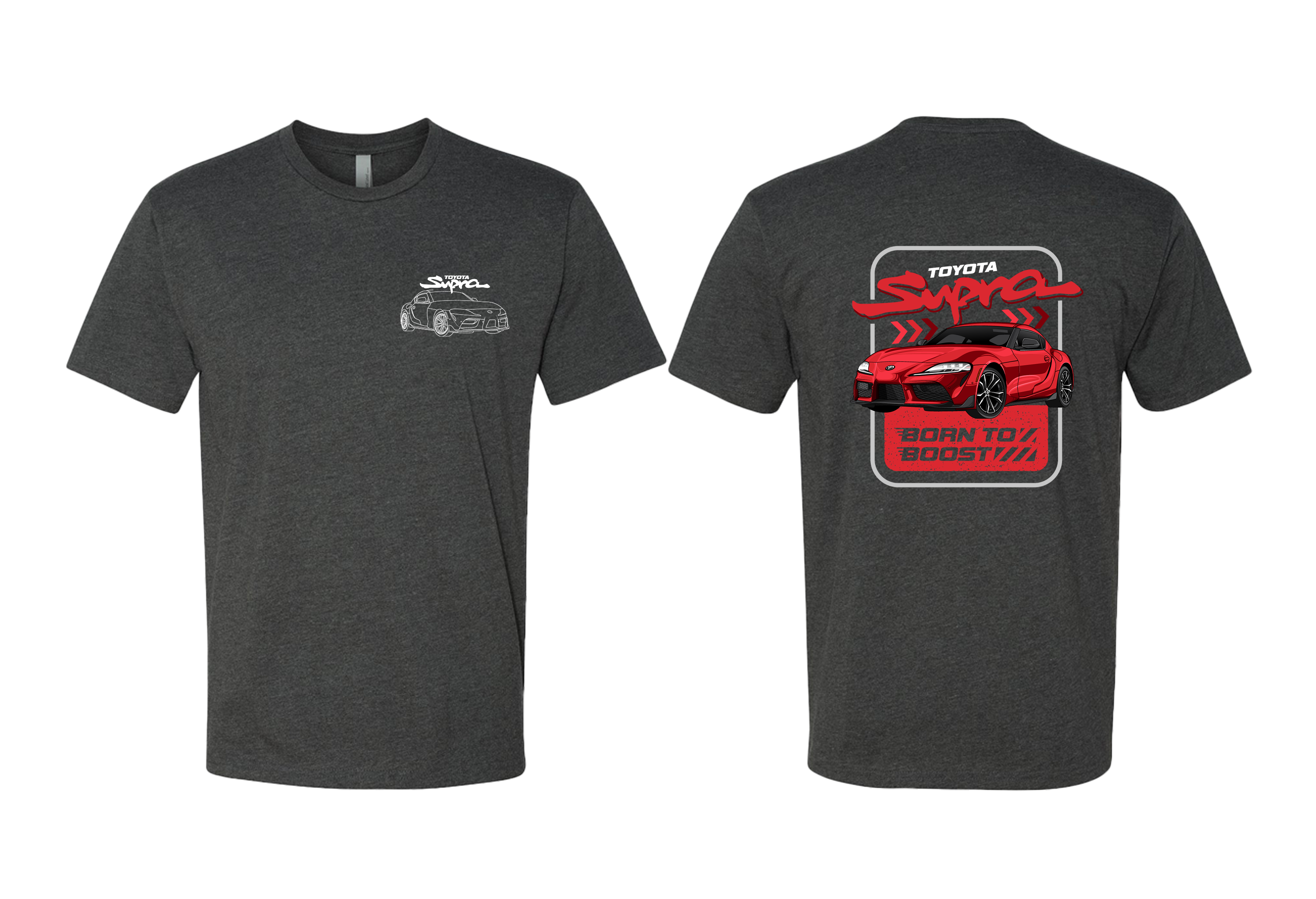 Men’s Toyota Supra Car Graphic T-Shirt – “Born to Boost” | Sizes S-3XL | Street Racing Car Tee