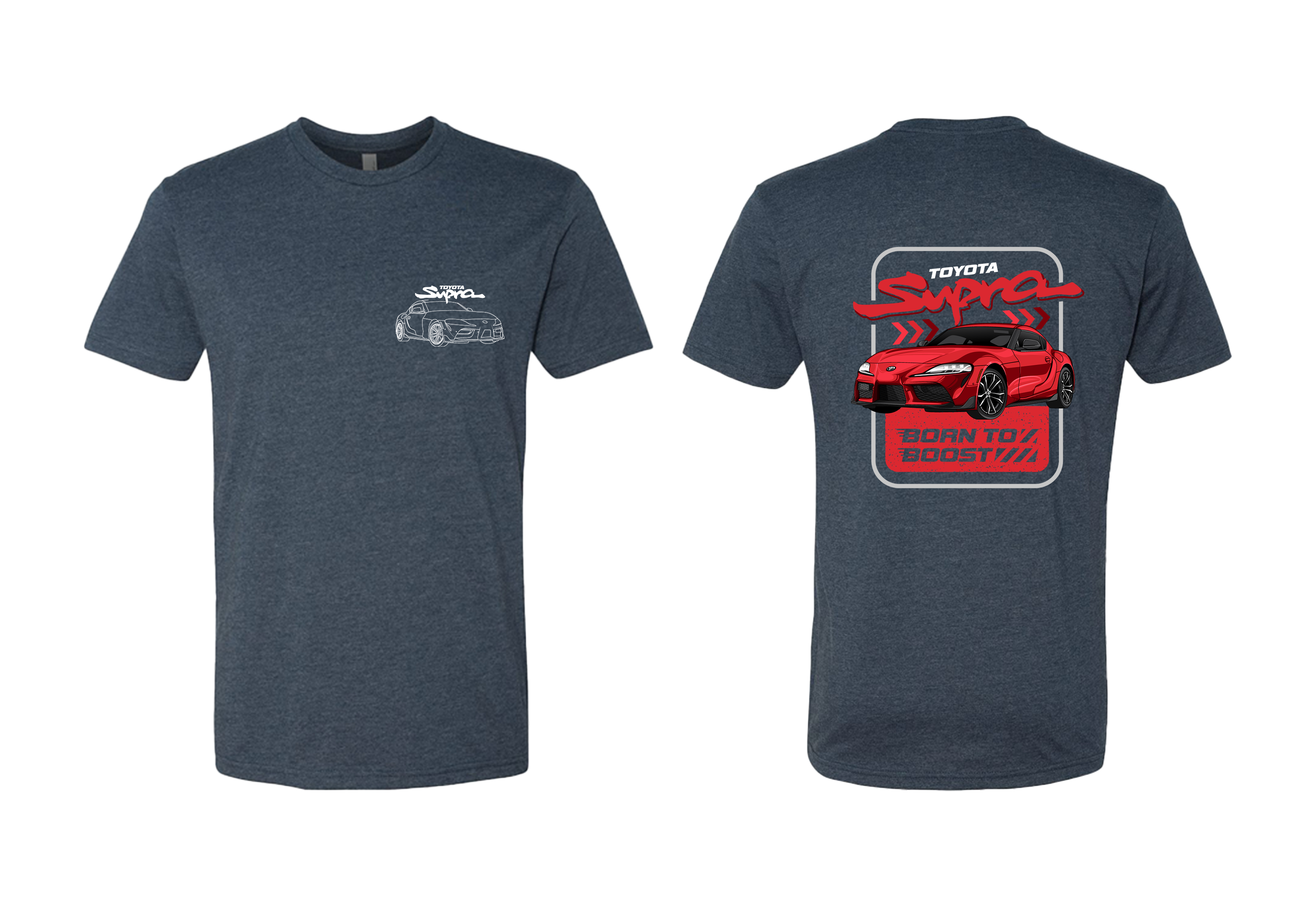 Men’s Toyota Supra Car Graphic T-Shirt – “Born to Boost” | Sizes S-3XL | Street Racing Car Tee