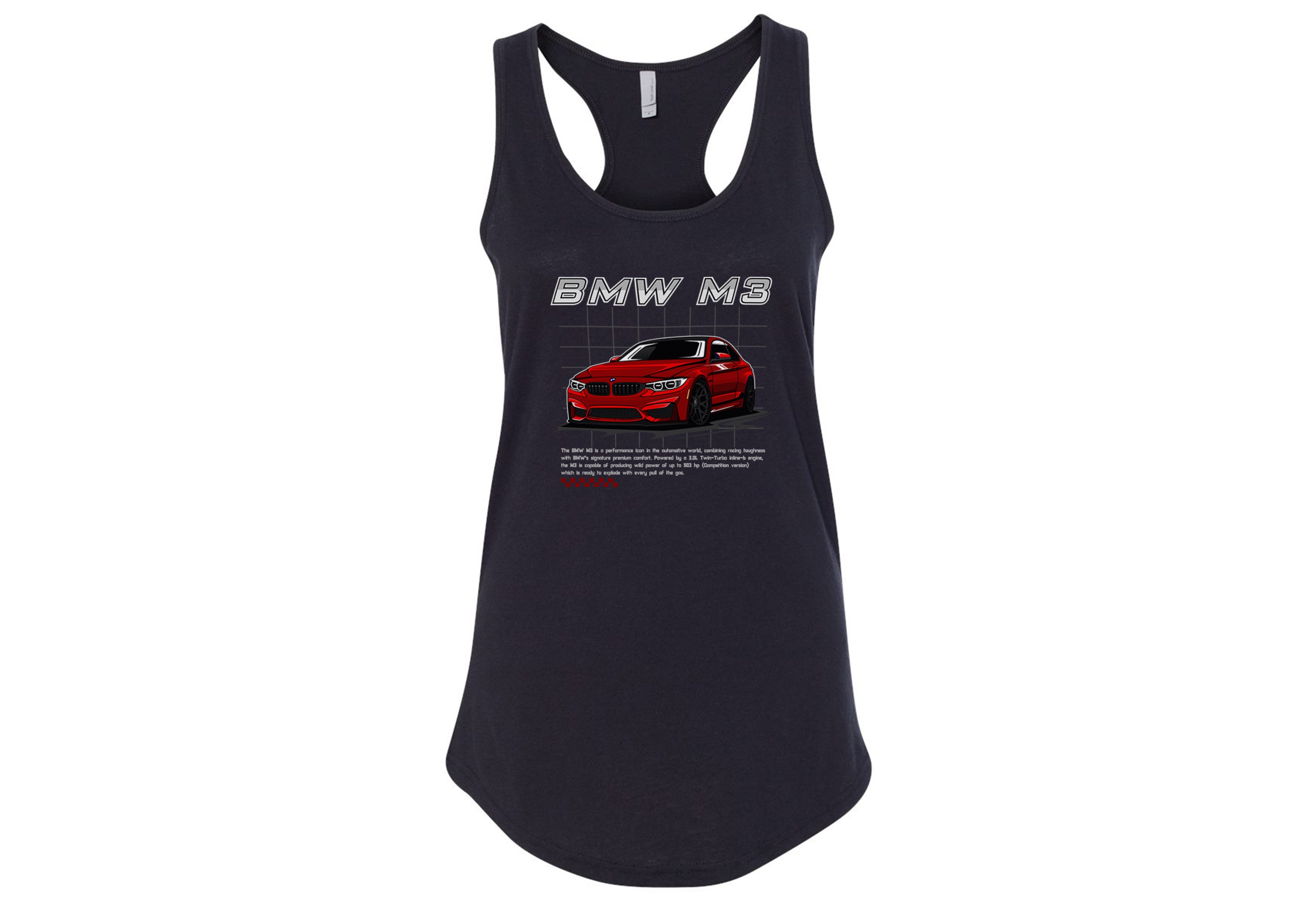 BMW M3 Women’s Racerback Tank – Iconic Performance Style | Sizes S–2XL | 5 Bold Colors