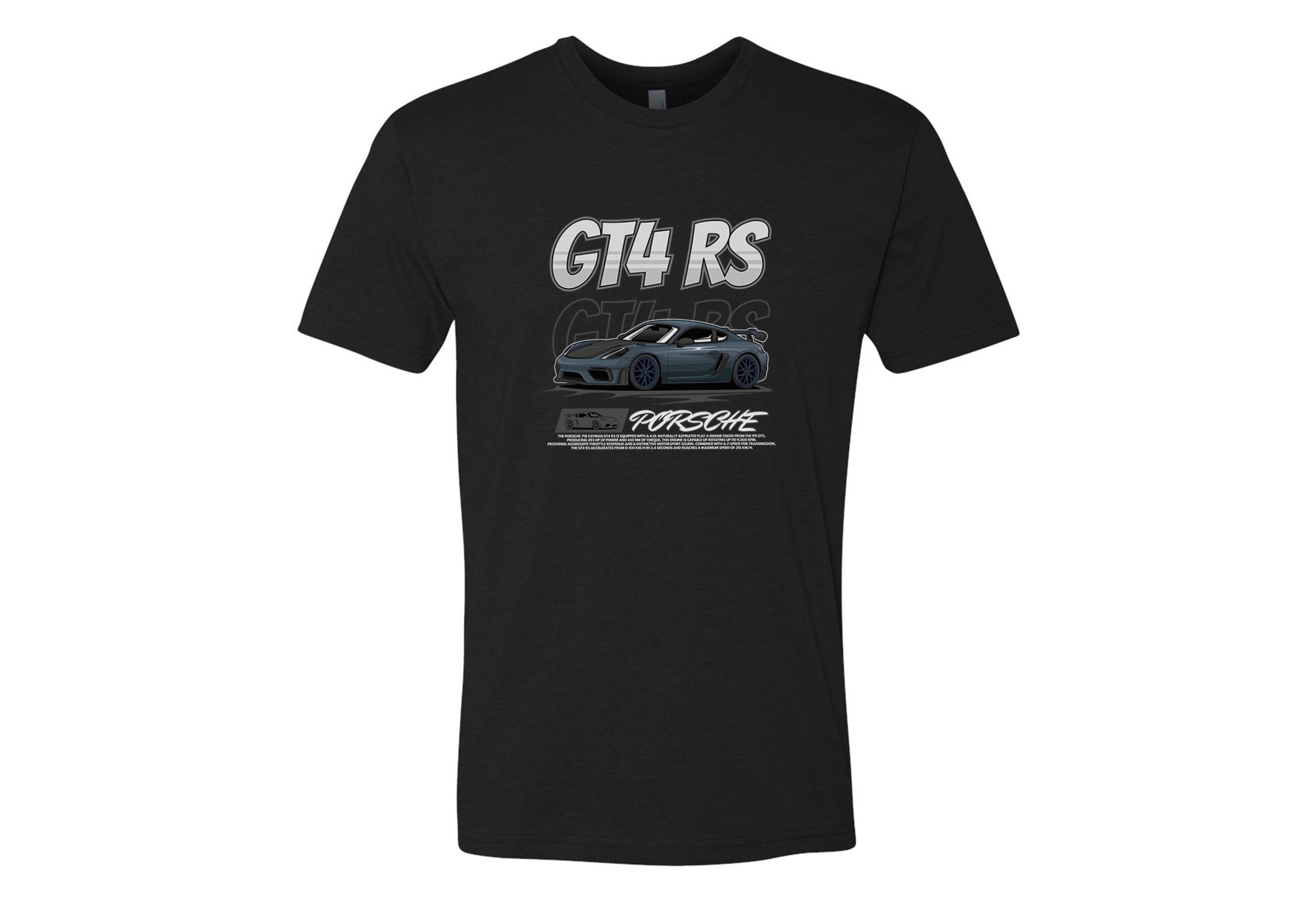 Men’s Porsche 718 Cayman GT4 RS T-Shirt | Track-Inspired Supercar Tee | Sizes S–2XL | Multiple Colors