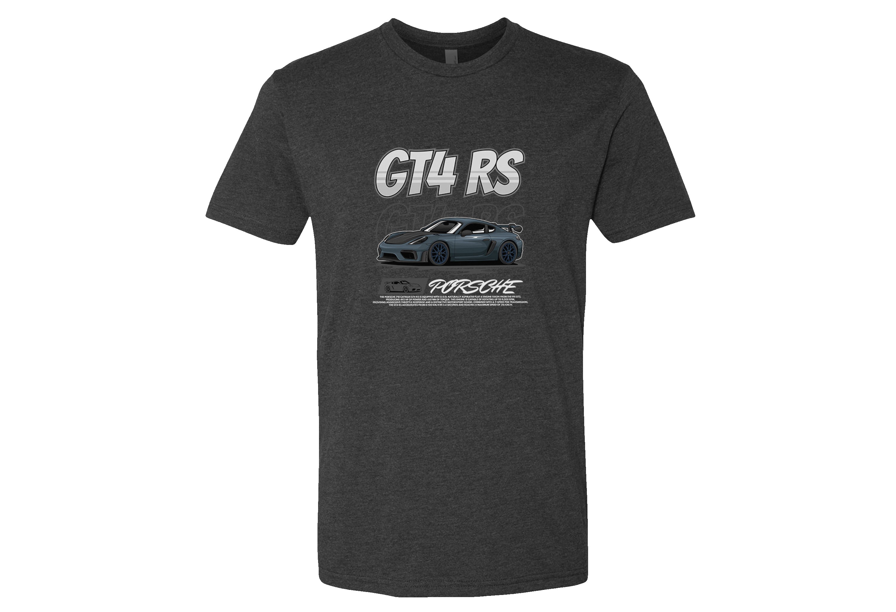 Men’s Porsche 718 Cayman GT4 RS T-Shirt | Track-Inspired Supercar Tee | Sizes S–2XL | Multiple Colors