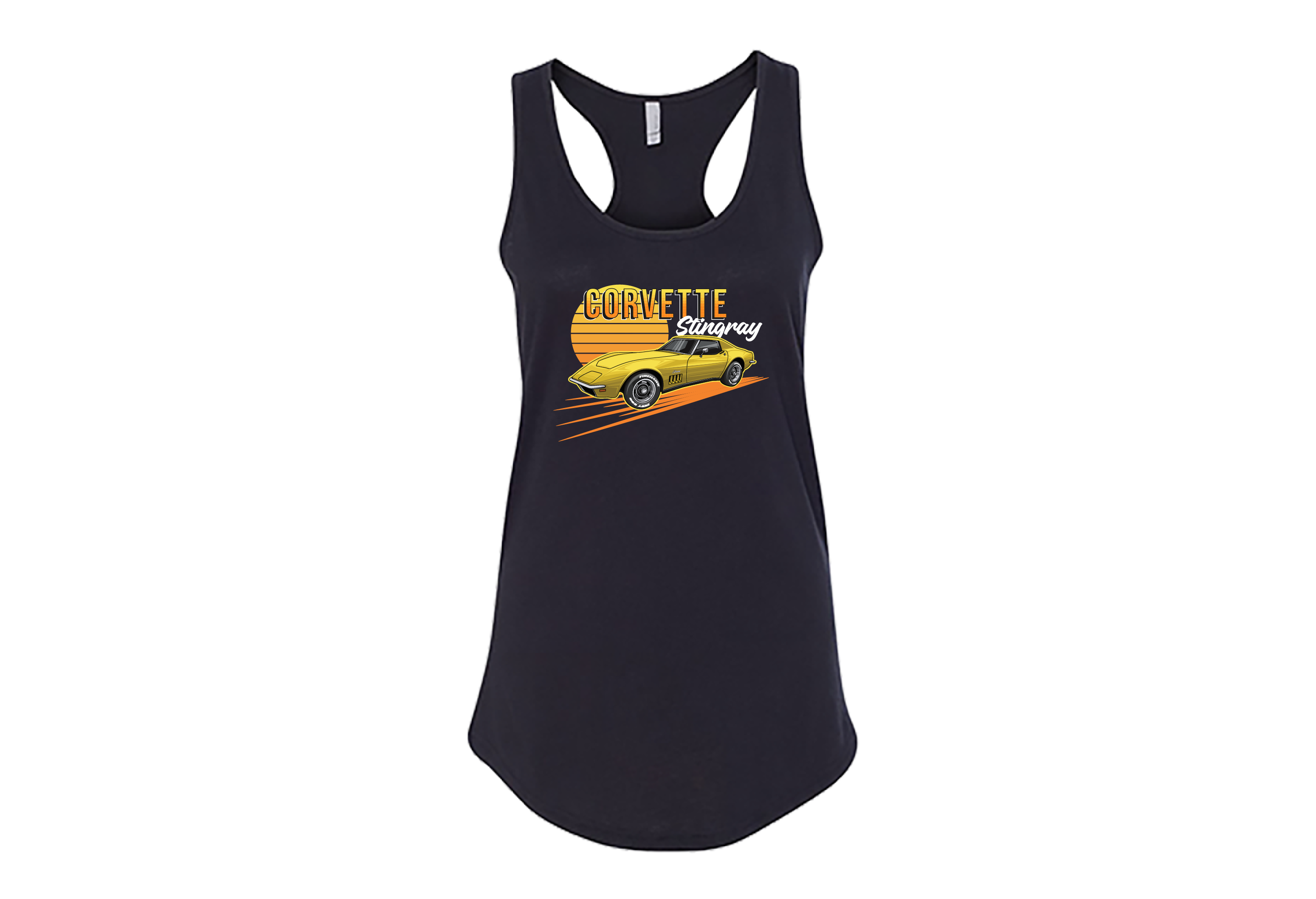 Chevrolet Corvette Girl’s Top Tank – Lightweight, Fitted Racerback Tank for Women | Sizes Small to 2XL