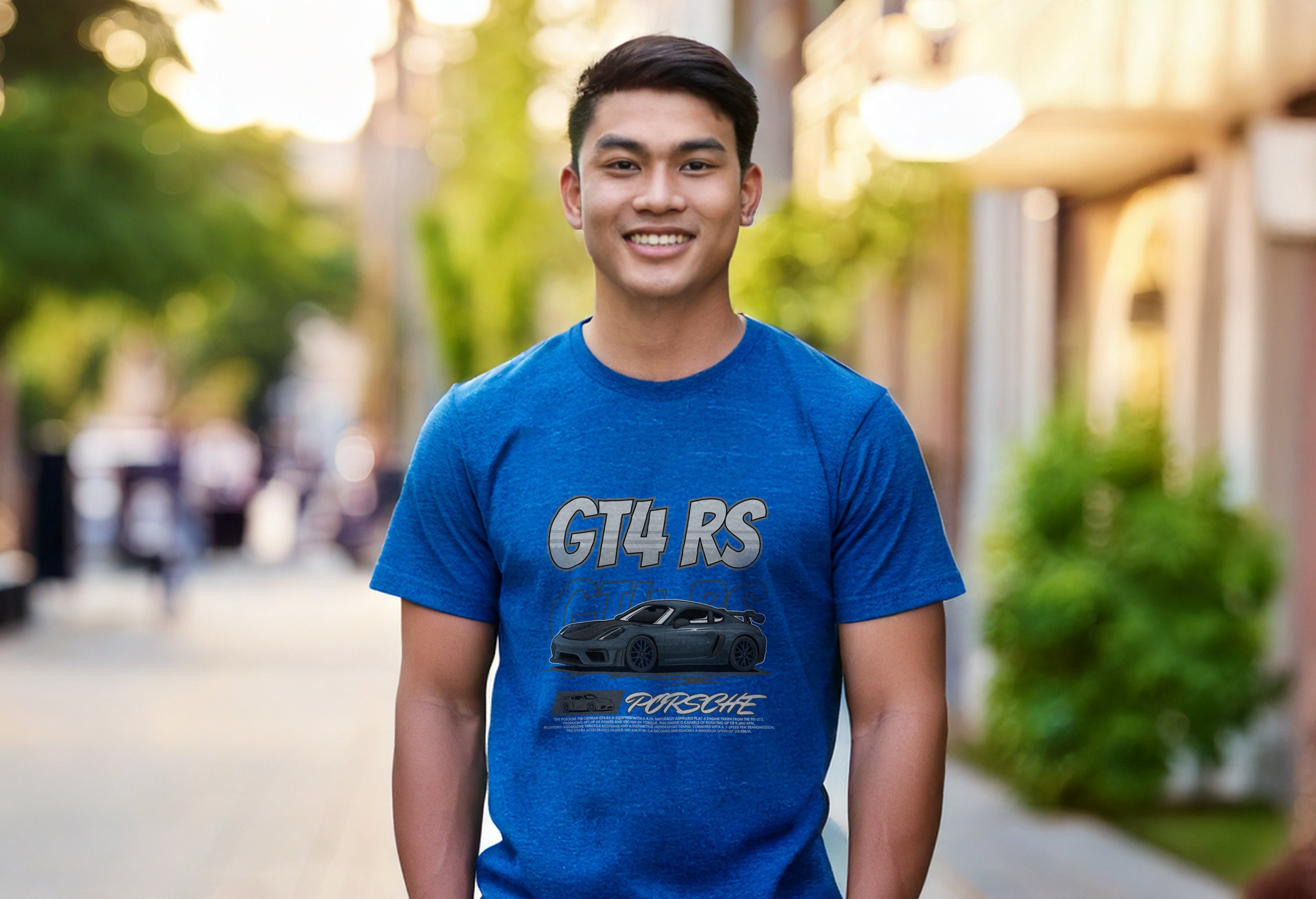 Men’s Porsche 718 Cayman GT4 RS T-Shirt | Track-Inspired Supercar Tee | Sizes S–2XL | Multiple Colors