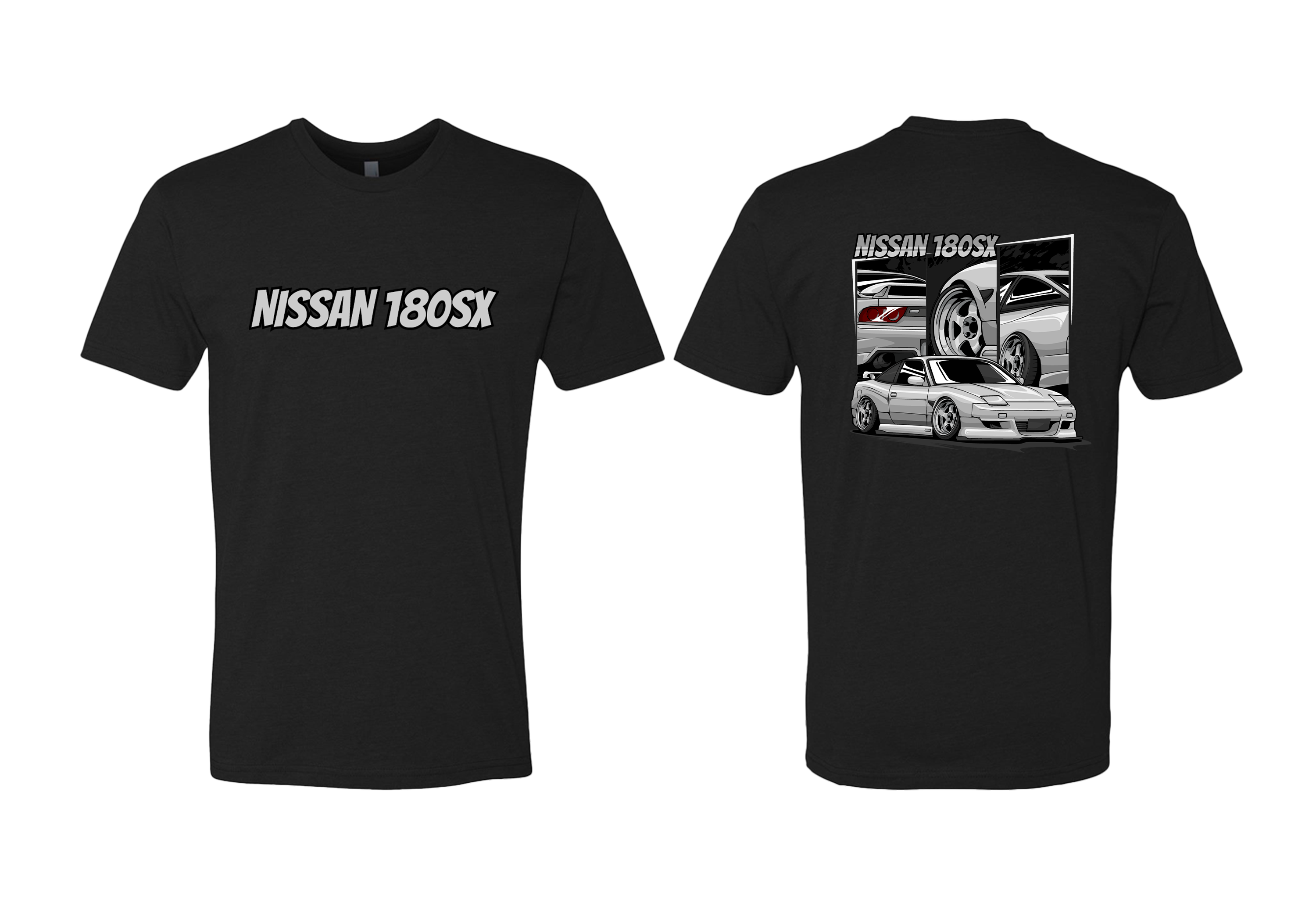 Youth Nissan 180SX Graphic T-Shirt – JDM Drift Style Tee | Sizes S–XL | Black, Royal Blue, White