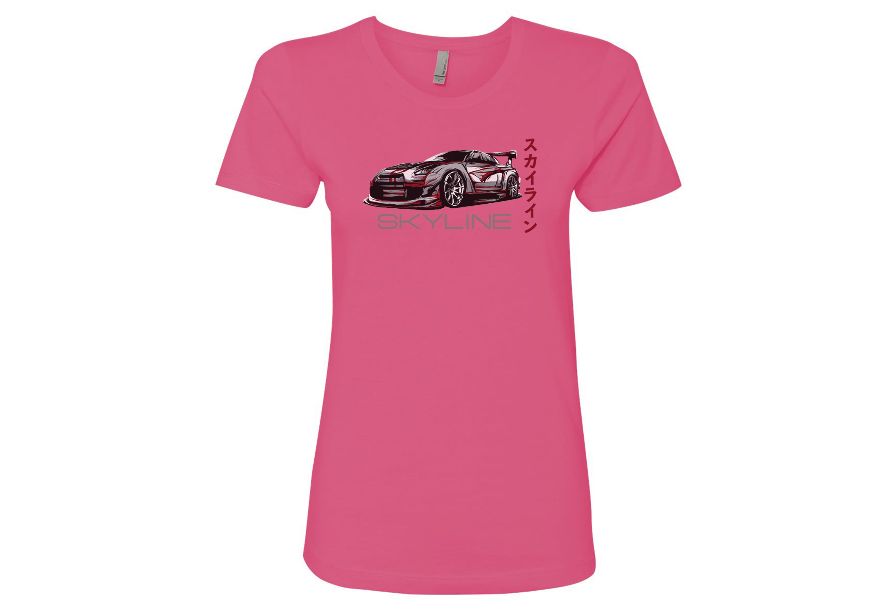Nissan Skyline Women’s Shirts – Lightweight, Fitted T-Shirts in Black, White, Hot Pink, Royal | Sizes Small to 2XL