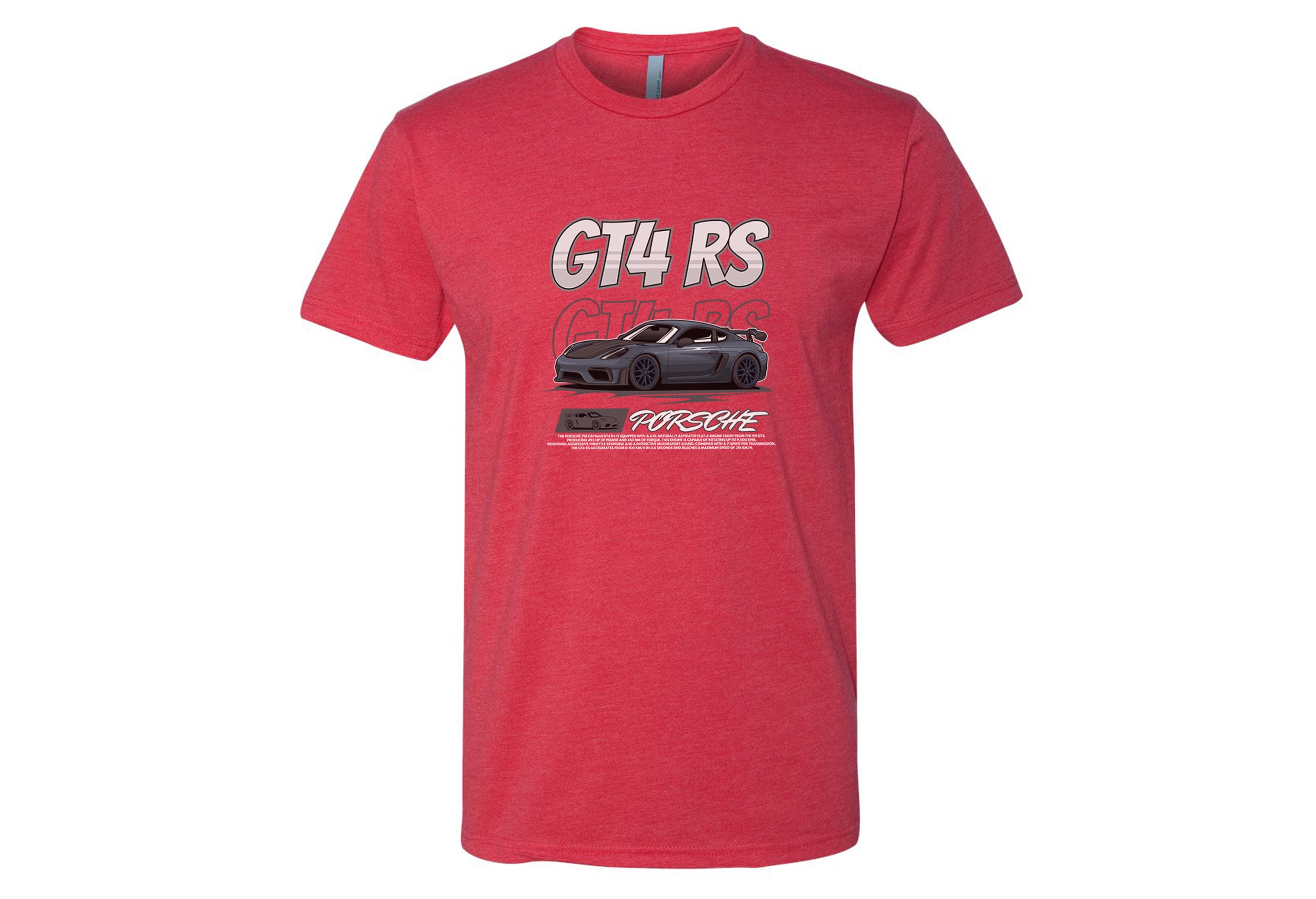 Men’s Porsche 718 Cayman GT4 RS T-Shirt | Track-Inspired Supercar Tee | Sizes S–2XL | Multiple Colors