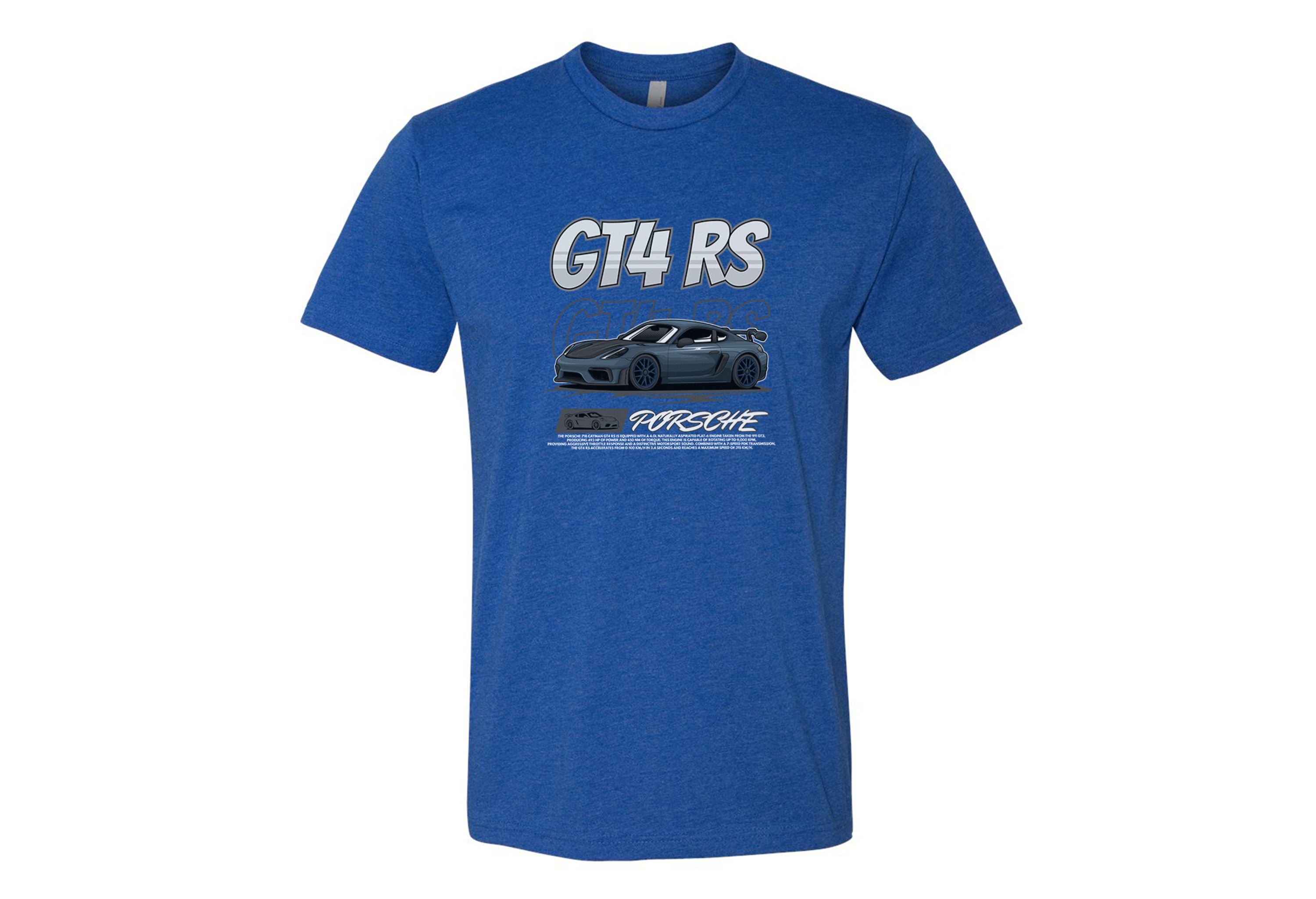 Men’s Porsche 718 Cayman GT4 RS T-Shirt | Track-Inspired Supercar Tee | Sizes S–2XL | Multiple Colors