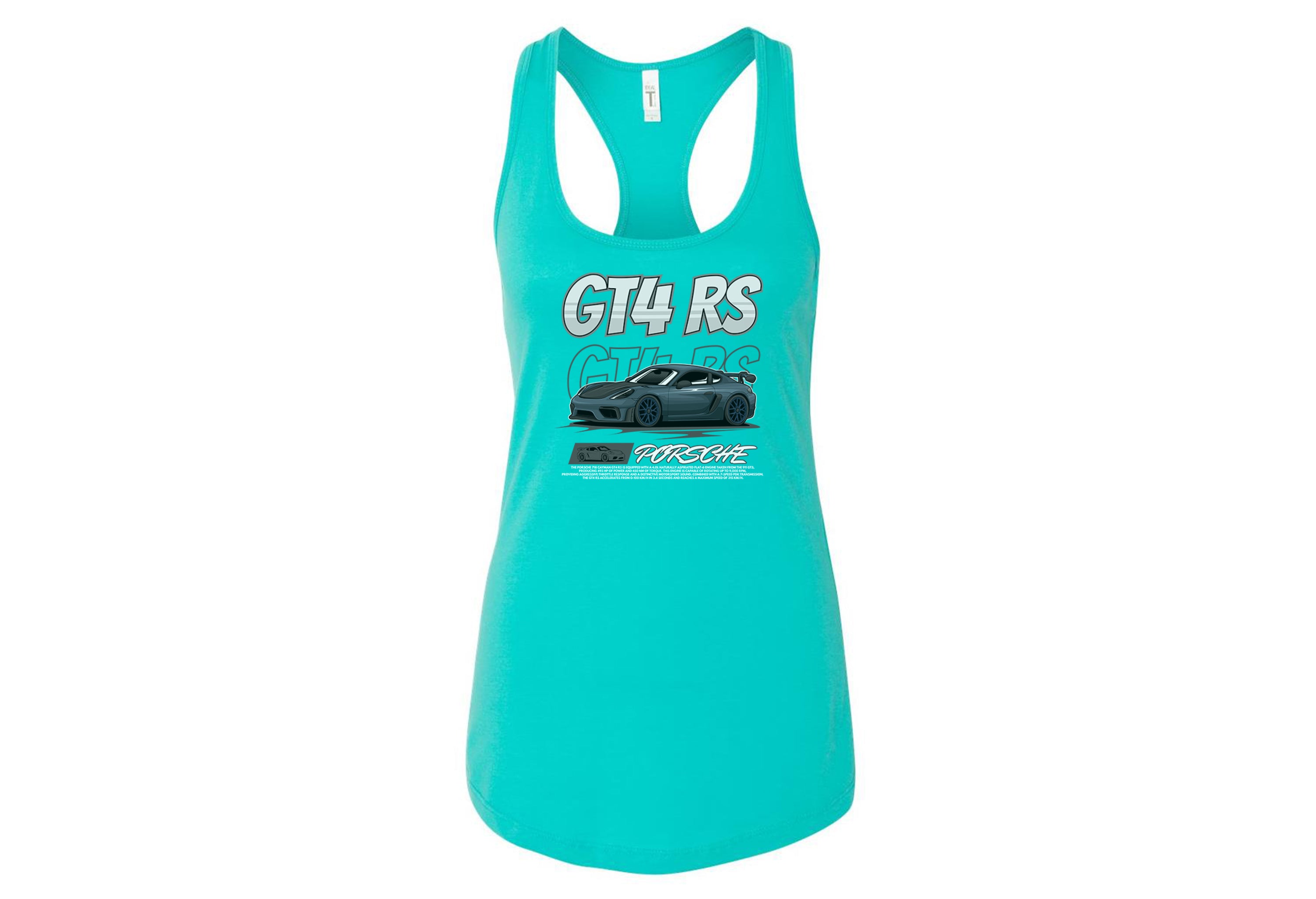 Porsche 718 Cayman GT4 RS Women’s Tank | Sizes S–2XL | 5 Bold Colors | Performance-Inspired Racerback