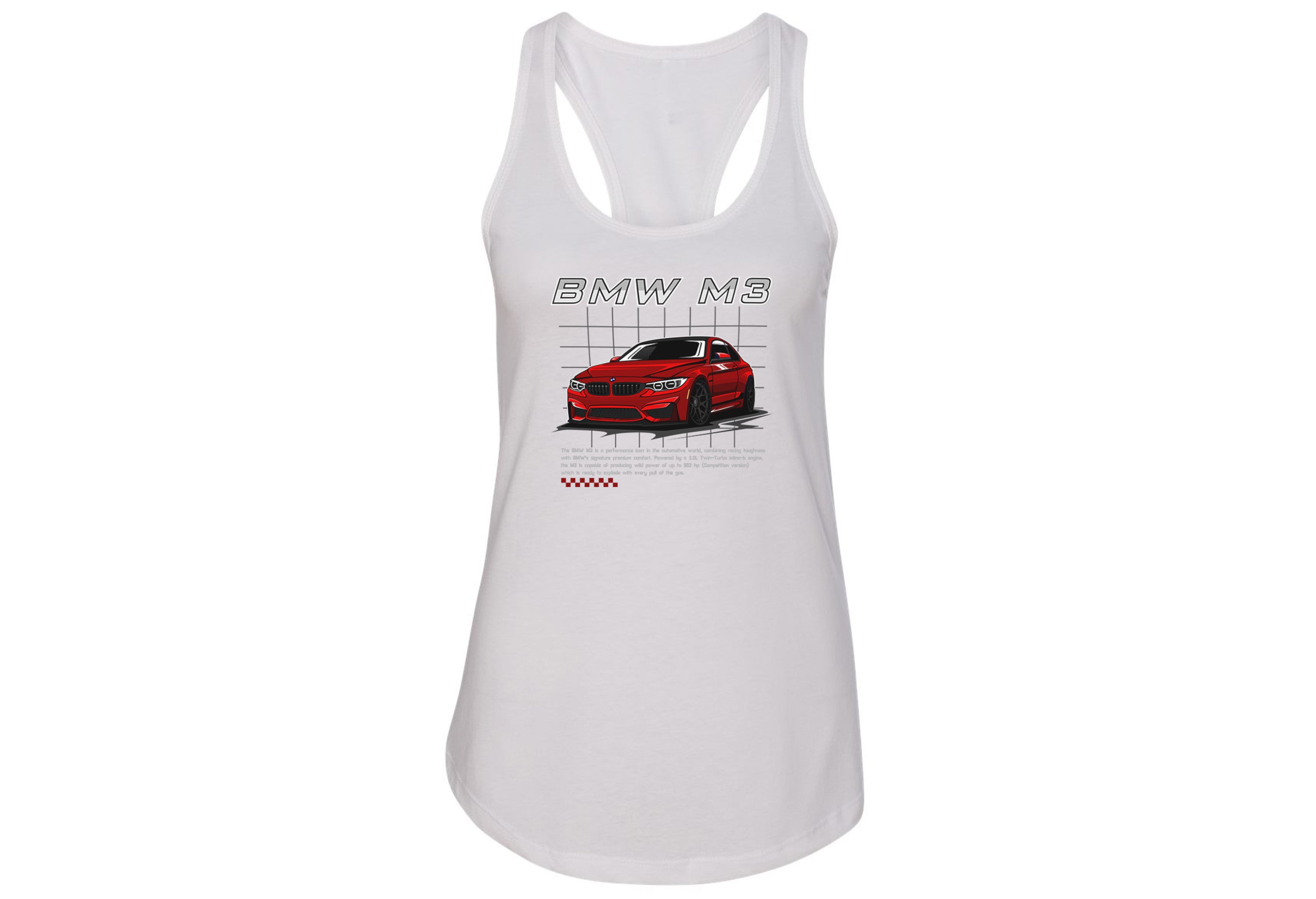 BMW M3 Women’s Racerback Tank – Iconic Performance Style | Sizes S–2XL | 5 Bold Colors