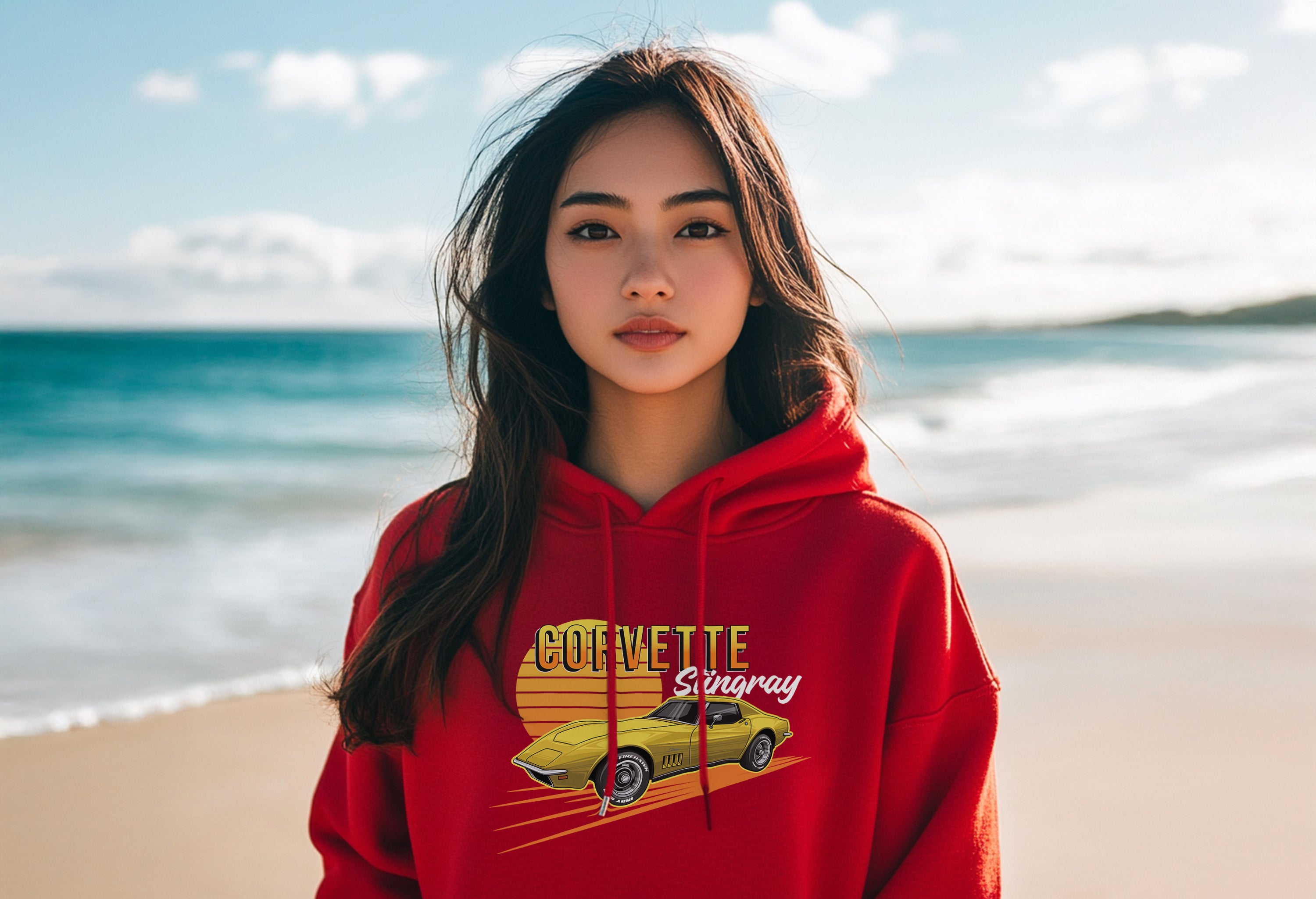 Chevrolet Corvette Unisex Hoodie – Cozy, Relaxed Fit for Women | Available in Multiple Colors and Sizes