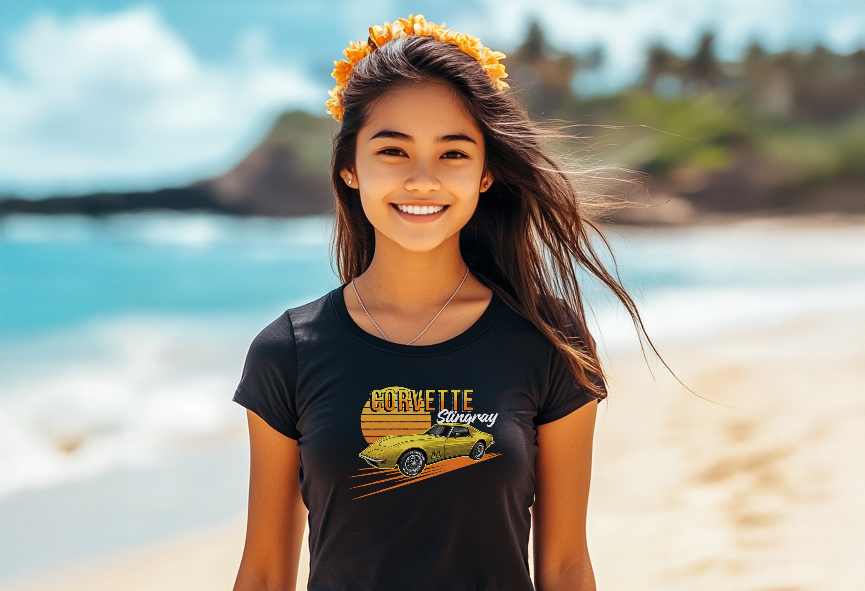 Women’s Chevrolet Corvette T-Shirt – Lightweight, Fitted Tee for Women | Available in Multiple Colors and Sizes