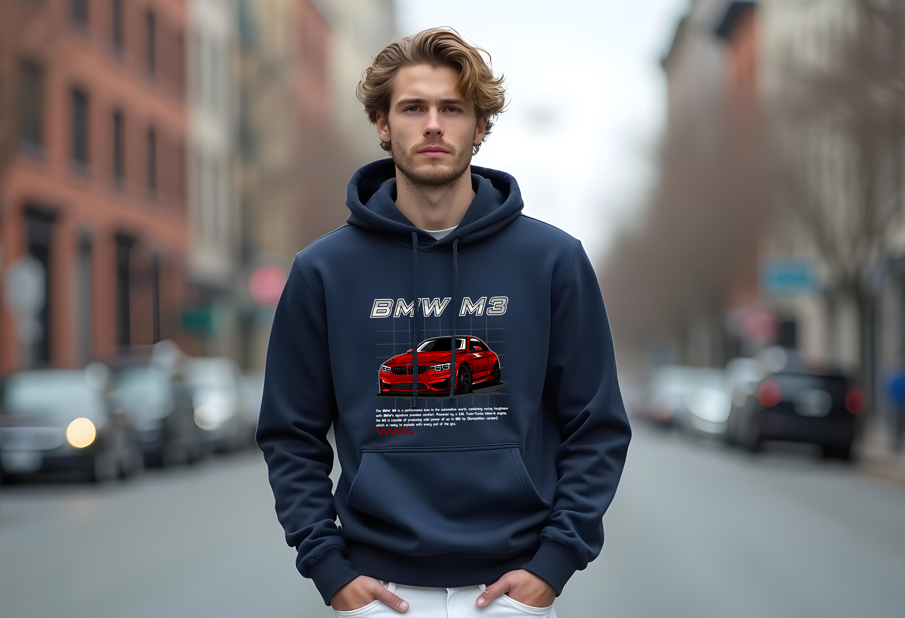 Unisex BMW M3 Hoodie – Performance Car Streetwear for JDM & Euro Fans | Sizes S–3XL | Bold M3 Design