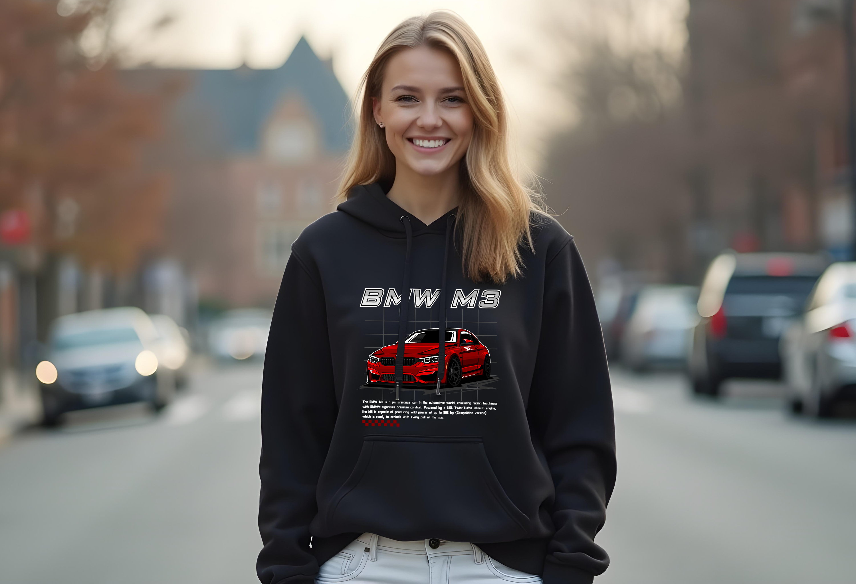 Unisex BMW M3 Hoodie – Performance Car Streetwear for JDM & Euro Fans | Sizes S–3XL | Bold M3 Design