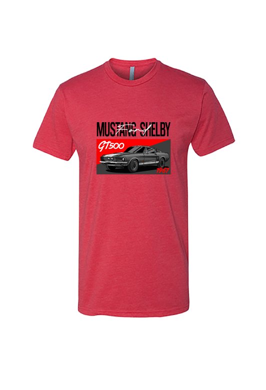 Ford 1967 Mustang GT500 Men’s T-Shirt | Classic Muscle Car Tee | Sizes S–2XL | Black, White, Red, Royal Blue, Navy, Charcoal