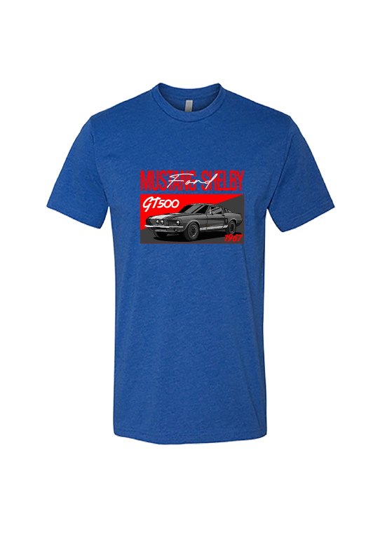 Ford 1967 Mustang GT500 Men’s T-Shirt | Classic Muscle Car Tee | Sizes S–2XL | Black, White, Red, Royal Blue, Navy, Charcoal