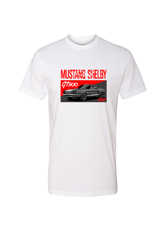 Ford 1967 Mustang GT500 Youth T-Shirts | Classic Muscle Car Tee for Kids | Sizes S–XL | Black, Royal Blue, White