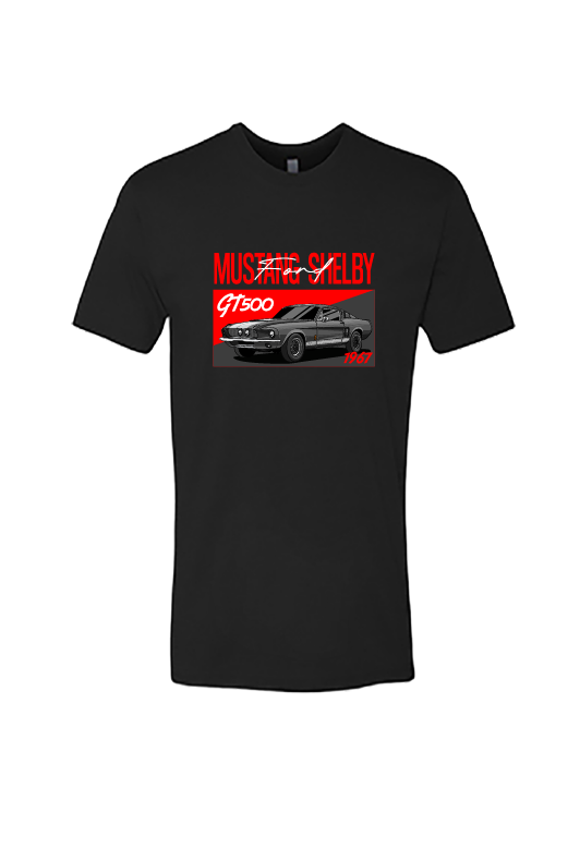 Ford 1967 Mustang GT500 Youth T-Shirts | Classic Muscle Car Tee for Kids | Sizes S–XL | Black, Royal Blue, White